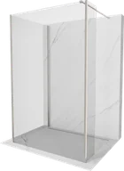 Ścianki i drzwi prysznicowe - Mexen Kioto ścianka prysznicowa Walk-in 140 x 105 x 40 cm, transparent, nikiel szczotkowany - 800-140-105-221-97-00-040 - miniaturka - grafika 1