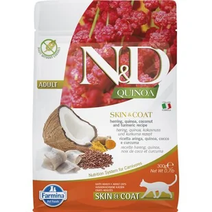 Karma dla kota FARMINA N&D Quinoa Śledź z kokosem i kurkumą 300 g - Sucha karma dla kotów - miniaturka - grafika 1