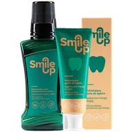 Płyny do płukania jamy ustnej - Zestaw SmileUp, wybielająca pasta do zębów, egzotyczne mango z miętą, 75 ml + odświeżający płyn do płukania jamy ustnej, egzotyczne mango z miętą, 250 ml - miniaturka - grafika 1