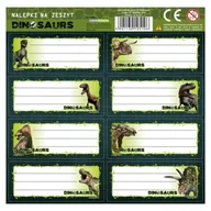 Szkolne artykuły papiernicze - Nalepki na zeszyty Dinozaur (25szt) - DERFORM - miniaturka - grafika 1
