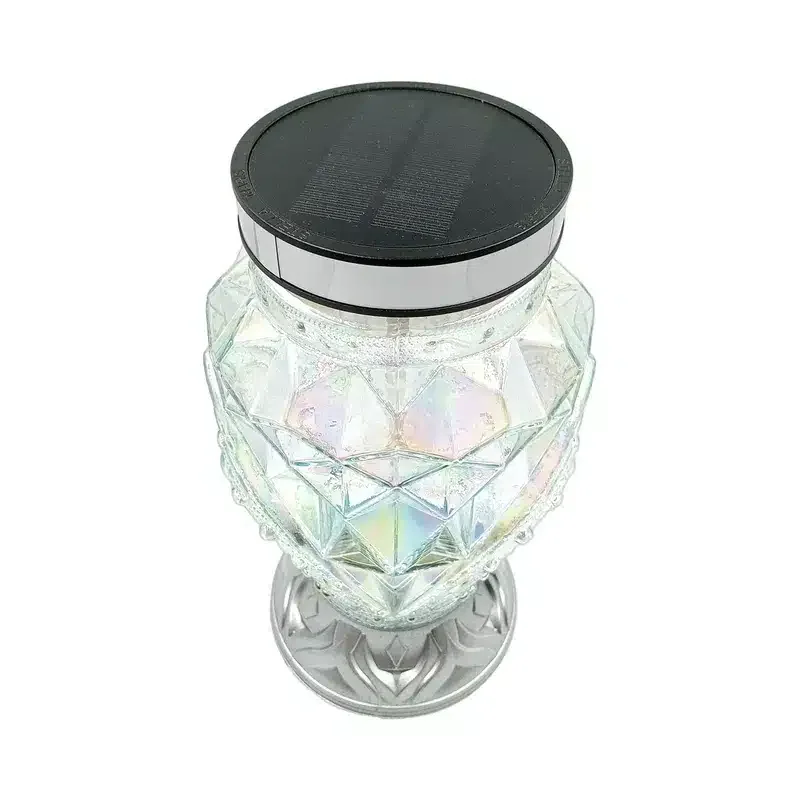 Znicz solarny diament - srebrny - 30 cm - ZDM 2