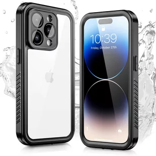 Etui do iPhone 14 Pro wodoodporne pancerne 360 Case Hybrid ochrona aparatu obiektywów IP68 Waterproof czarne - Etui i futerały do telefonów - miniaturka - grafika 9