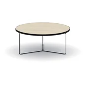 Sprzęt konferencyjny i radiowęzłowy - B2B Partner Okrągły stół konferencyjny TENDER, wysokość 275 mm, blat średnica 900 mm, naturalny dąb 498068 - miniaturka - grafika 1