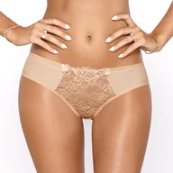 Majtki damskie - Figi Majtki Damskie z Koronkowym Przodem Wygodne Wysoka Jakość Beżowe XL - miniaturka - grafika 1