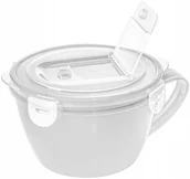 Pojemniki kuchenne - Pojemnik na żywność z uchwytem BranQ 900 ml Biały - miniaturka - grafika 1
