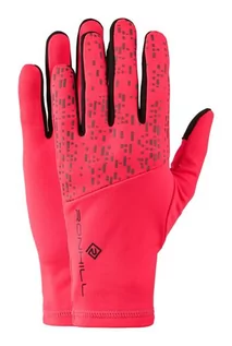 Rękawiczki sportowe męskie - RONHILL Rękawiczki biegowe NIGHTRUNNER GLOVE różowe - grafika 1