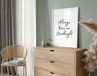 Obrazy i zdjęcia na płótnie - PLAKAT typograficzny, cytat minimalistyczny do sypialni - miniaturka - grafika 1
