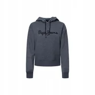 Bluzy damskie - PEPE JEANS BLUZA DAMSKA NANETTE HOODIE FUTURE GRANATOWY JEANS r.L - miniaturka - grafika 1