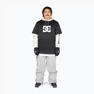 Bluzy narciarskie - Bluza snowboardowa DC Dryden biało-czarna ADYFT03344-SGB0 | WYSYŁKA W 24H | 30 DNI NA ZWROT - grafika 1