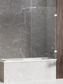 Parawany nawannowe - Parawan nawannowy New Trendy Avexa 80x150 cm 1-częściowy stały uniwersalny biały EXK-2963-WP - miniaturka - grafika 1