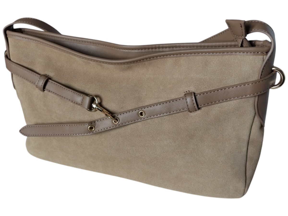 Torebka Damska Zamszowa, Modna Miejska Torba Shopper Na Ramię, Brązowy