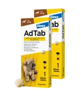 Artykuły przeciw pasożytom - ELANCO 2xAdTab 56mg tabletki na pchły i kleszcze dla psów 1,3-2,5 kg - miniaturka - grafika 1