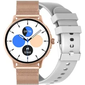 Smartwatch - Gravity GT12-5 Złoty, Biały - miniaturka - grafika 1