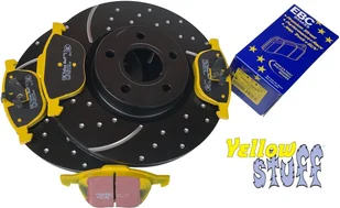 Przednie klocki YellowStuff + NAWIERCANE NACINANE tarcze hamulcowe 300mm EBC seria GD Ford Escape FWD 2013-2019 - Tarcze hamulcowe - miniaturka - grafika 13