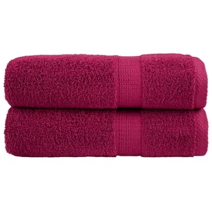 vidaXL Ręczniki premium SOLUND, 2 szt., bordowe, 100x150 cm, 600 g/cm² - Ręczniki - miniaturka - grafika 1