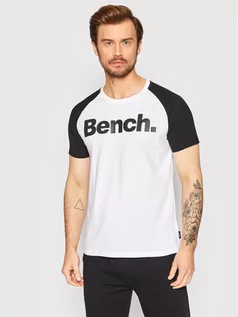 Koszulki męskie - Bench T-Shirt Saka 120715 Biały Regular Fit - grafika 1