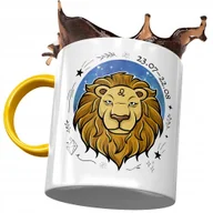 Kubki - Kubek Żółty Lew Znaki Zodiaku Horoskop z Nadrukiem ze Zdjęciem + Opakowanie na prezent (wzór 02) - miniaturka - grafika 1