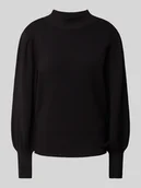 Swetry damskie - Sweter z dzianiny ze stójką model ‘FONNY’ - miniaturka - grafika 1