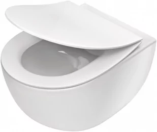Deante Peonia Miska ustępowa wisząca bezkołnierzowa z deską CDED6ZPW CDED6ZPW [15782083] - Miski WC - miniaturka - grafika 1
