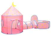 Namioty i tipi dla dzieci - Różowy namiot dla dziewczynki z tunelem do zabawy H3-E07 - miniaturka - grafika 1