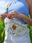 Nerki - Płócienna nerka damska z wzorem Łączka - miniaturka - grafika 1