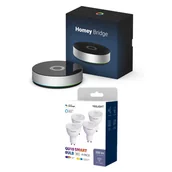 Systemy inteligentnych domów - Centrala Homey Bridge + Inteligentna żarówka Yeelight W1 GU10 (RGB) 4 szt - miniaturka - grafika 1