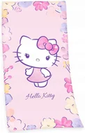 Okrycia kąpielowe dla dzieci - Ręcznik Bawełniana Hello Kitty 75x150 Różowy Kąpielowy Kotek Kot na basen - miniaturka - grafika 1