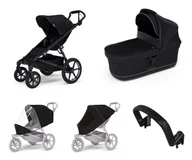 Wózki dziecięce - Wózek miejski Thule Urban Glide 4-wheel Black + Bassinet Black SET 5in1 - miniaturka - grafika 1