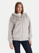 Płaszcze damskie - Guess Futro W5BL66 W3890 Szary Regular Fit - miniaturka - grafika 1