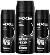 Dezodoranty i antyperspiranty dla kobiet - Axe Black, Dezodorant W Aerozolu, 3x150ml - miniaturka - grafika 1