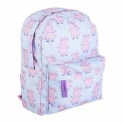 Plecaki szkolne i tornistry - Plecak dziecięcy materiałowy wzór Świnka Peppa, fioletowy - miniaturka - grafika 1