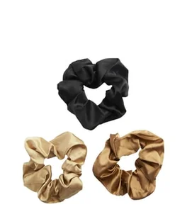 REVOLUTION Satin Wide Scrunchie Black/Blush/Nude Gumka do włosów 3 szt. - Ozdoby do włosów REVOLUTION Satin Wide Scrunchie Black/Blush/Nude Gumka do włosów 3 szt. - Ozdoby do włosów - miniaturka - grafika 1
