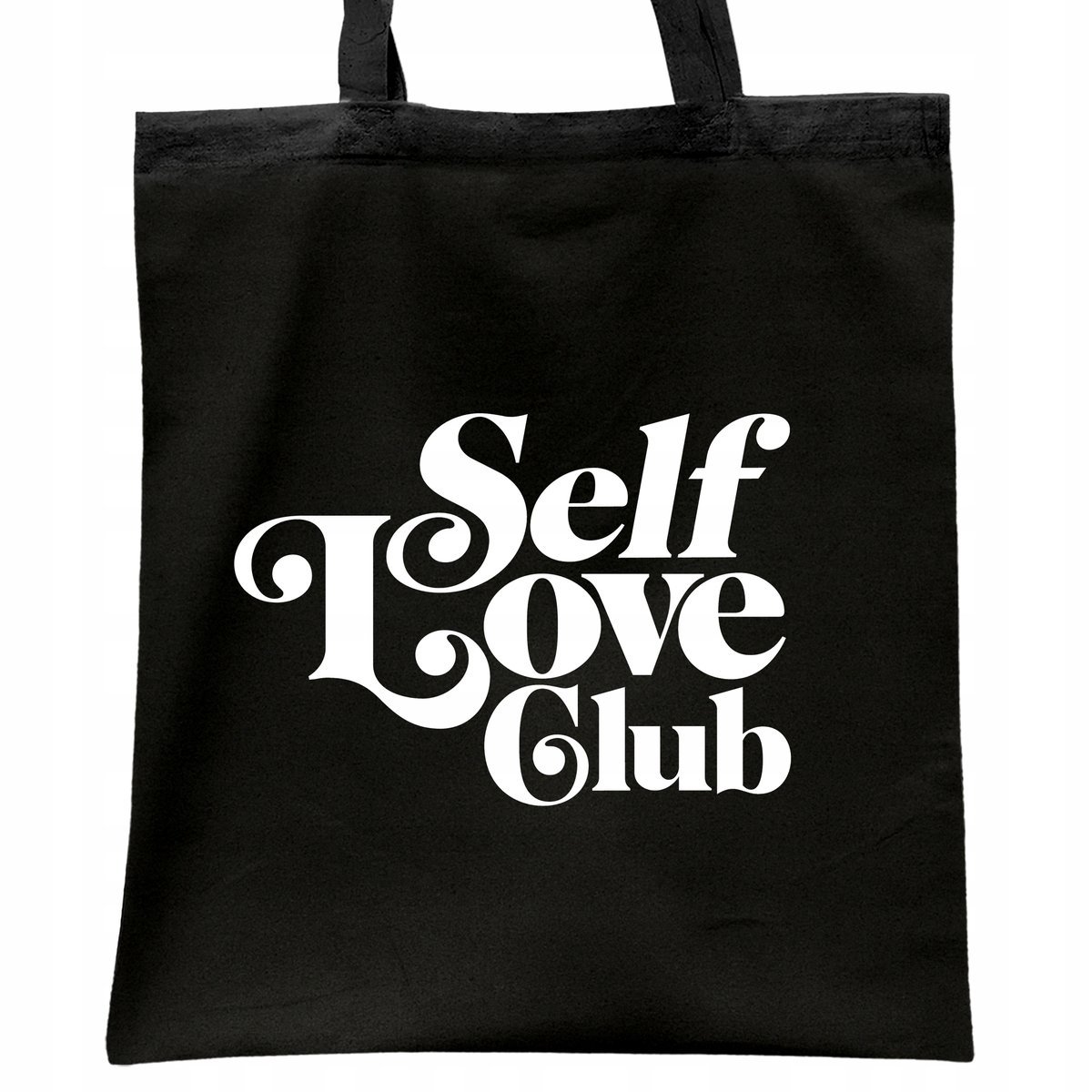 Torba bawełniana czarna na zakupy Self Love Club Miłość Samoakceptacja