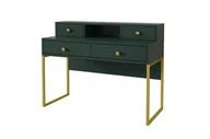 Biurka - Biurko z szufladami Cloe 03 - Zielony - Złoty - miniaturka - grafika 1