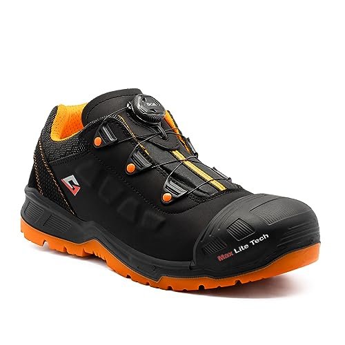 GARSPORT Ghost Low 3 S3, Męskie Buty Antyfortunne, Czarny pomarańczowy, 40 EU