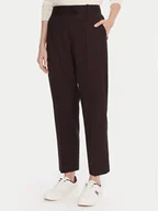 Spodnie sportowe damskie - Tommy Hilfiger Chinosy WW0WW48353 Bordowy Slim Fit - miniaturka - grafika 1