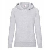Bluzy damskie - Bawełniana Bluza z kapturem Fruit of the Loom kieszeń 621480 SZARY XS - miniaturka - grafika 1
