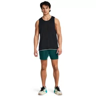 Spodnie sportowe męskie - Męskie spodenki treningowe Under Armour Project Rock Ultimate 5" Training Short - zielone - UNDER ARMOUR - miniaturka - grafika 1