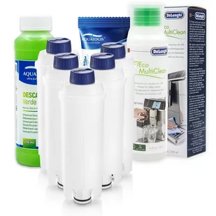 Zestaw Delonghi Aqualogis AL-S002 5szt, Płyn DELONGHI SER3013 250ml, Verde 250ml - Akcesoria i części do ekspresów do kawy - miniaturka - grafika 1
