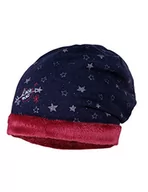 Czapki damskie - maximo Dziewczęca czapka beanie z dżerseju z gwiazdkami, niebieska (granatowy/Richelieu 4806), (rozmiar producenta: 49/51) - miniaturka - grafika 1