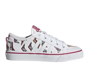 Buty dziecięce adidas FY8433 NIZZA Białe - Buty dla dziewczynek - miniaturka - grafika 1