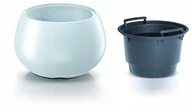Donice - Prosperplast Doniczka z wkładem Heos DBHEK400 biała AP_219513 - miniaturka - grafika 1