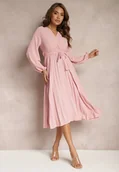 Sukienki - Różowa Sukienka Phloroe - miniaturka - grafika 1