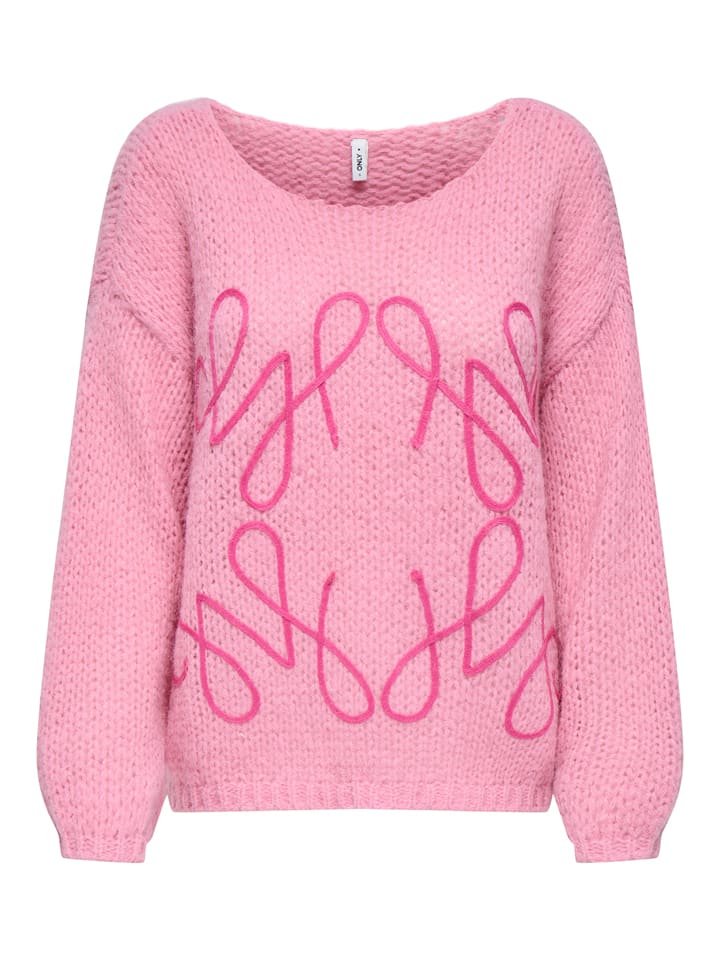ONLY Sweter w kolorze jasnoróżowym