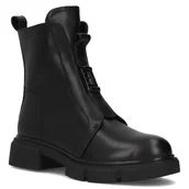 Botki damskie - Botki damskie jesienne ocieplane skórzane czarne Filippo DBT6524/24-36 - miniaturka - grafika 1