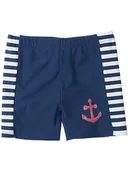 Kąpielówki dla chłopców - Playshoes Szorty kąpielowe w kolorze biało-granatowym - miniaturka - grafika 1