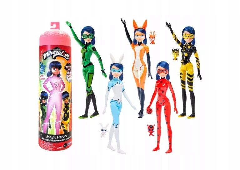 Miraculous Ladybug Magic Heroez Reveal Colour Change Doll Marinette Tran