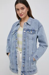 Kurtki damskie - Vero Moda kurtka jeansowa damska przejściowa oversize - grafika 1