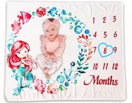 Koce i narzuty dla dzieci - Foto kocyk dla dziewczynki z syrenką + ramka w kształcie serca - miniaturka - grafika 1