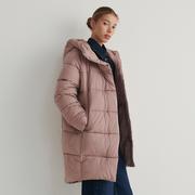 Płaszcze damskie - Reserved - Pikowany płaszcz - Różowy - miniaturka - grafika 1